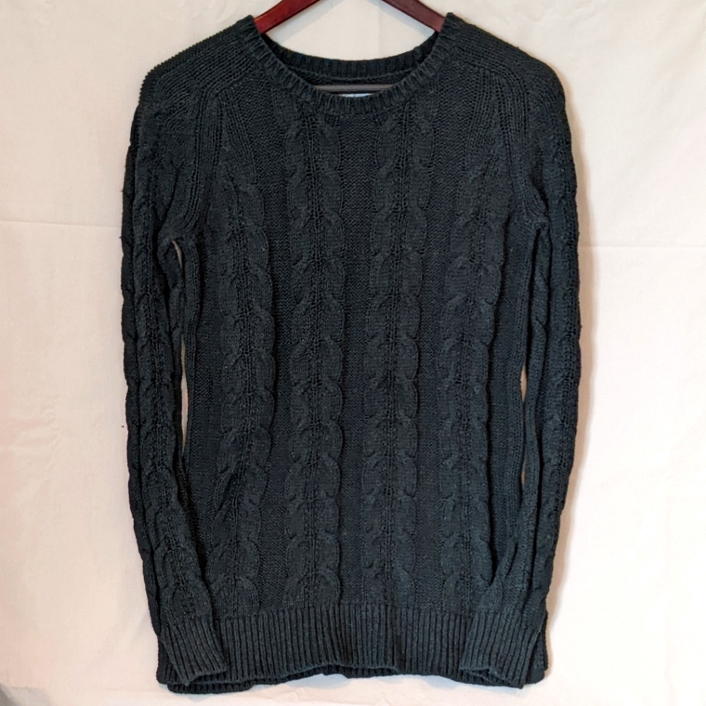 Loft Green Cable Knit Sweater